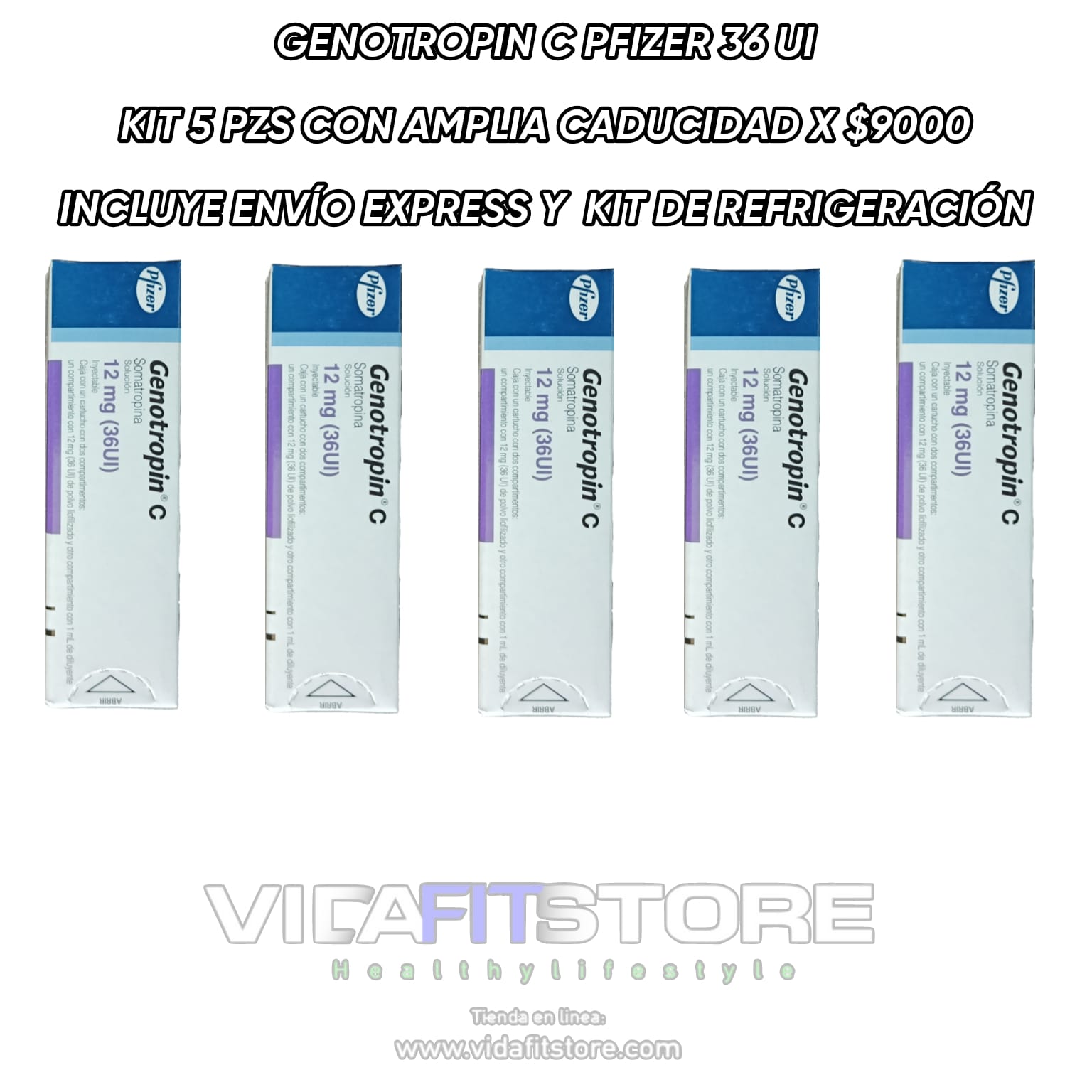 Genotropin c - 36 ui - Pfizer - Hormona de Crecimiento